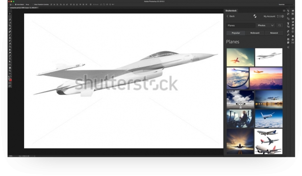 Ищите нужное в коллекции Shutterstock, не выходя из приложения Adobe Photoshop®
